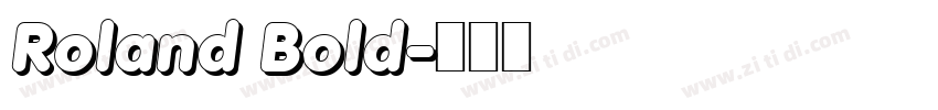 Roland Bold字体转换